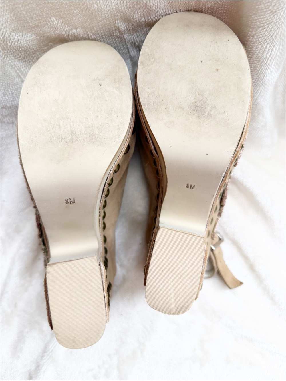 Jeffrey Campbell Vuelta Embroidered Suede Platform Slingback Heels - Picture 5 of 5